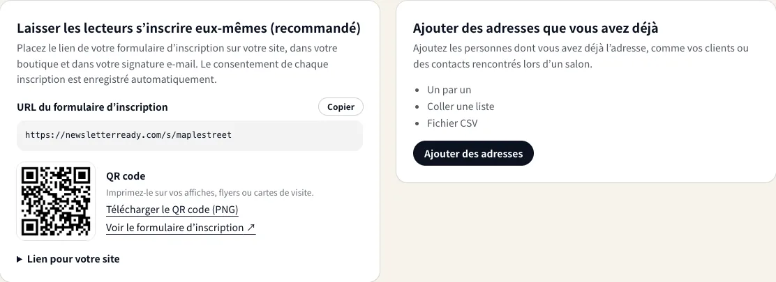 Les deux façons d’ajouter des abonnés